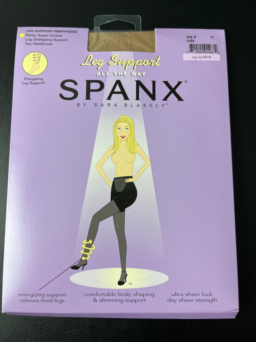 SPANX Leg Support All The Way Pantyhose - Black Sheer
